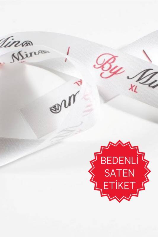Bebek ve Çocuk Giysileri İçin İpeksi Saten Beden Etiketleri (Cilt Dostu) - 0