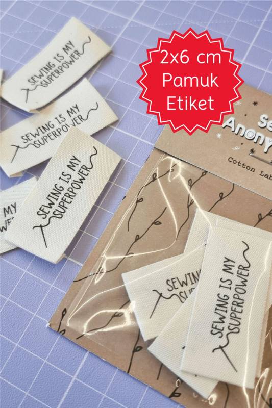 Pamuklu Etiket 2x6 cm - 1